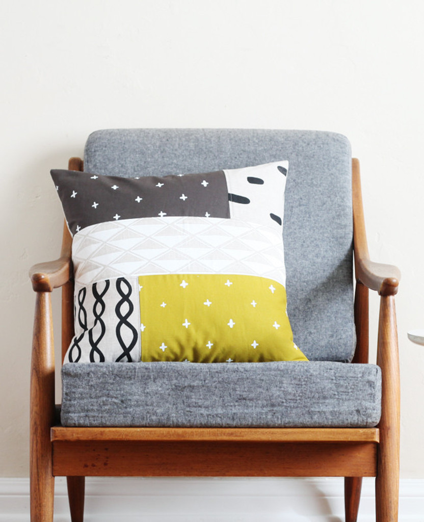 Day + Night Patchwork Pillow
