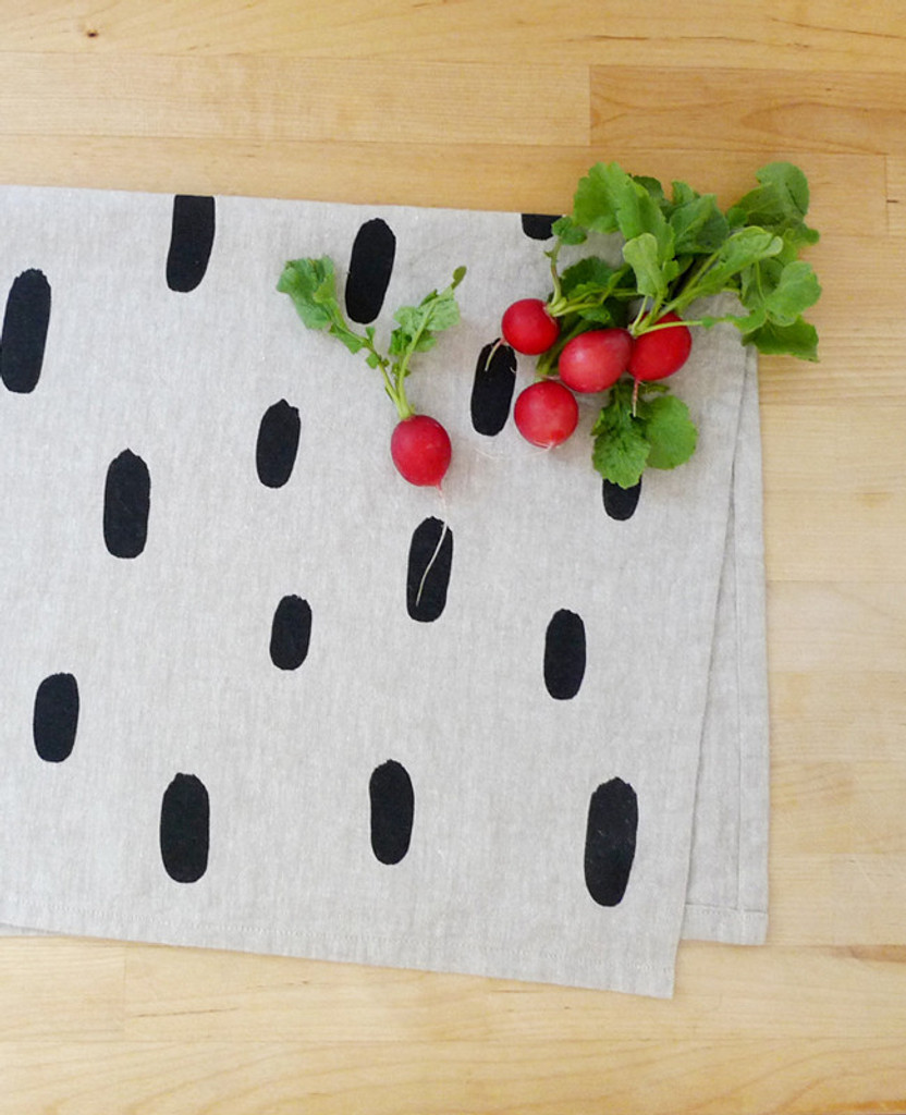 Brushstroke Linen Tea Towel