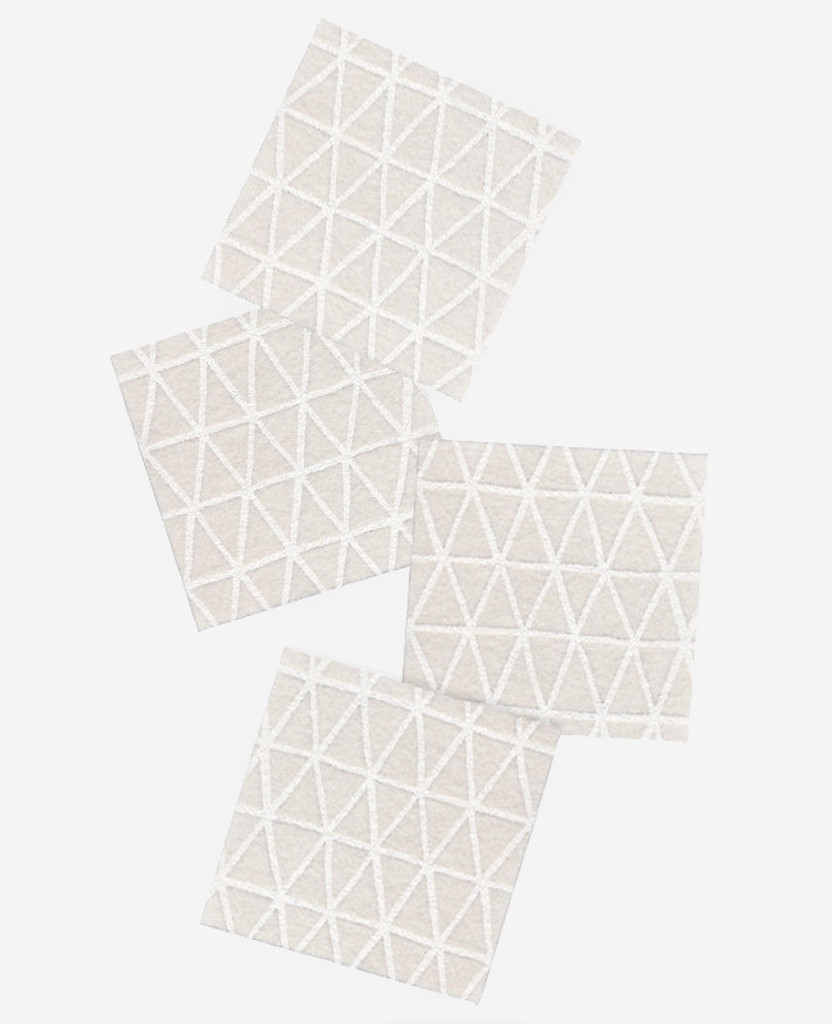 Cosmic White Triangle Coasters