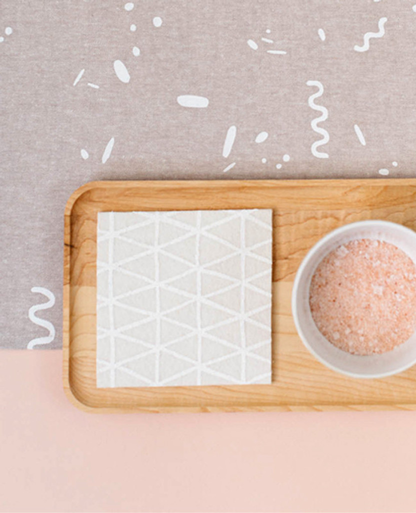 Cosmic White Triangle Coasters