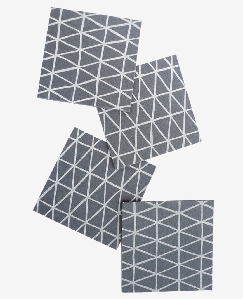 Charcoal Triangle Coasters