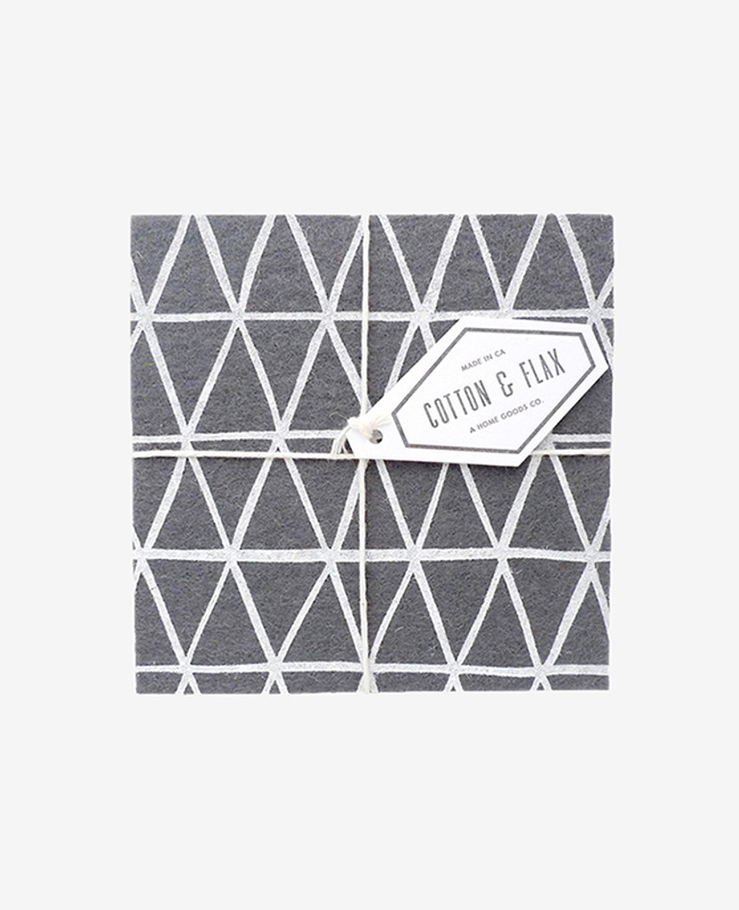 Charcoal Triangle Coasters