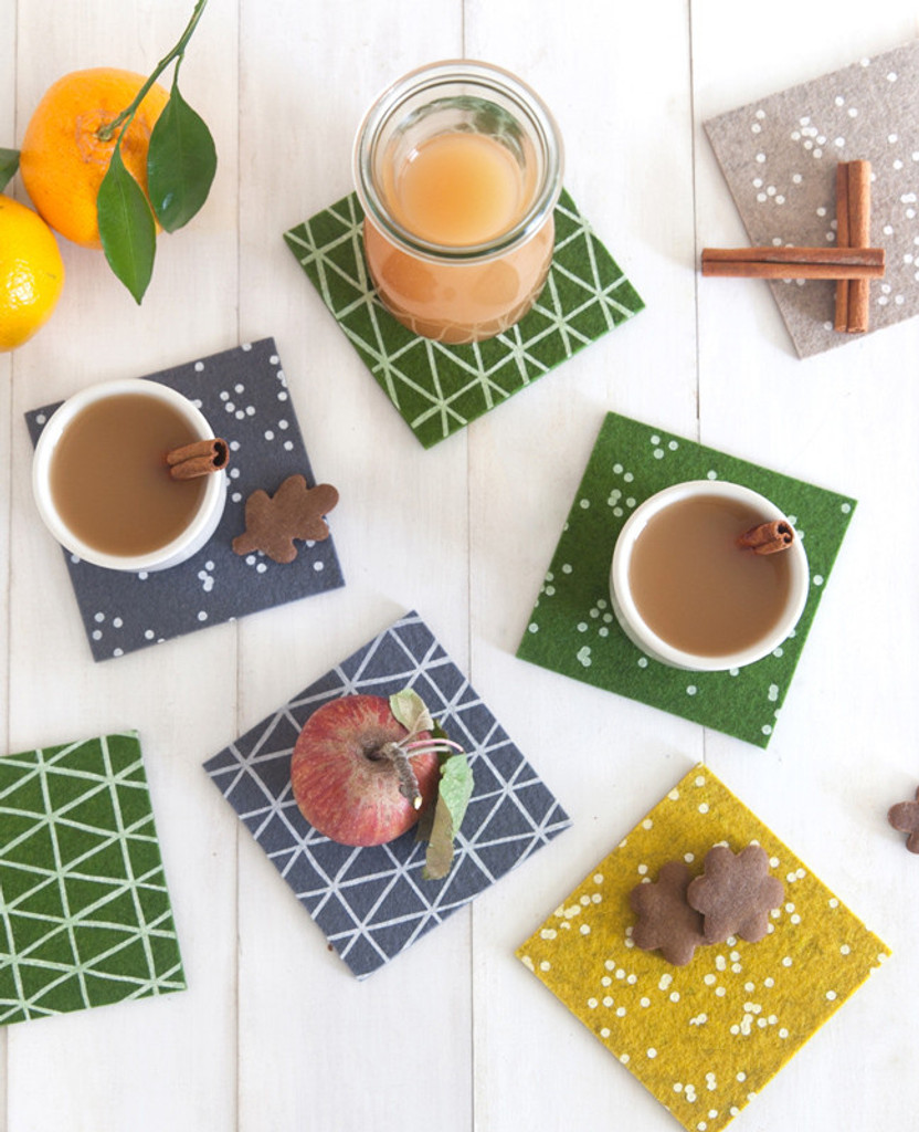 Charcoal Triangle Coasters