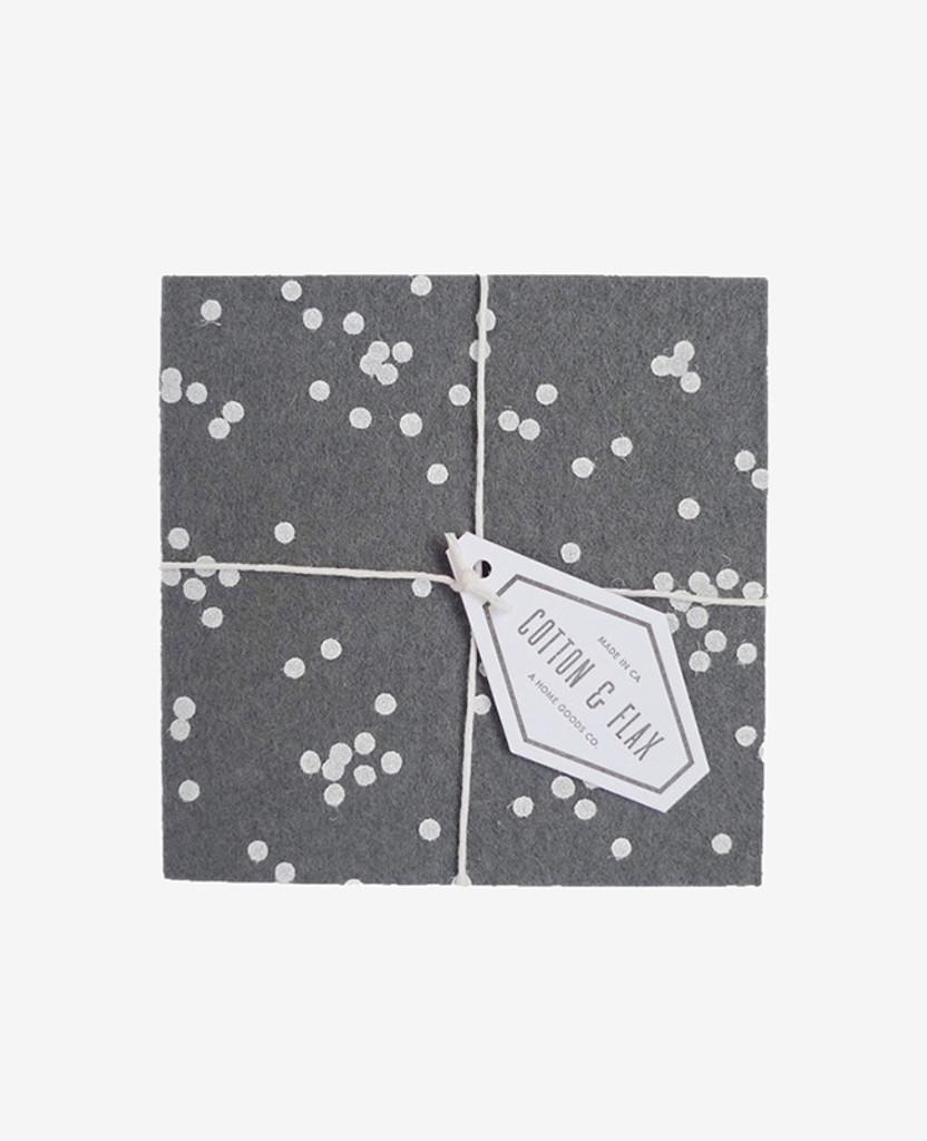 Charcoal Confetti Coasters