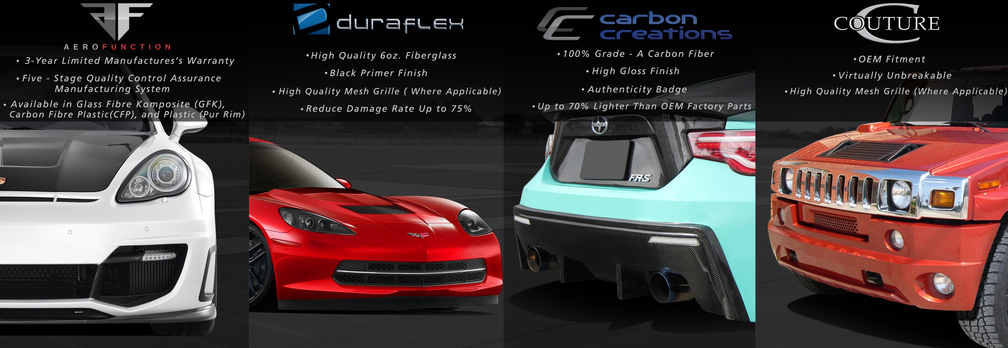 Body Kits Aftermarket aero dynamic kits for cars,truck and suv (888