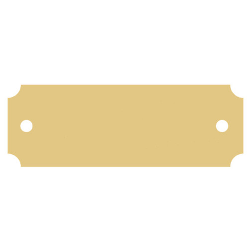 A blank brass nameplate.