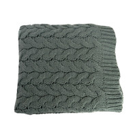 Cable Knit Throw Grey