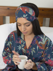 Pack of 2 Bird Print Indigo Sleep Mask