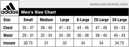 Adidas Medium Size Chart