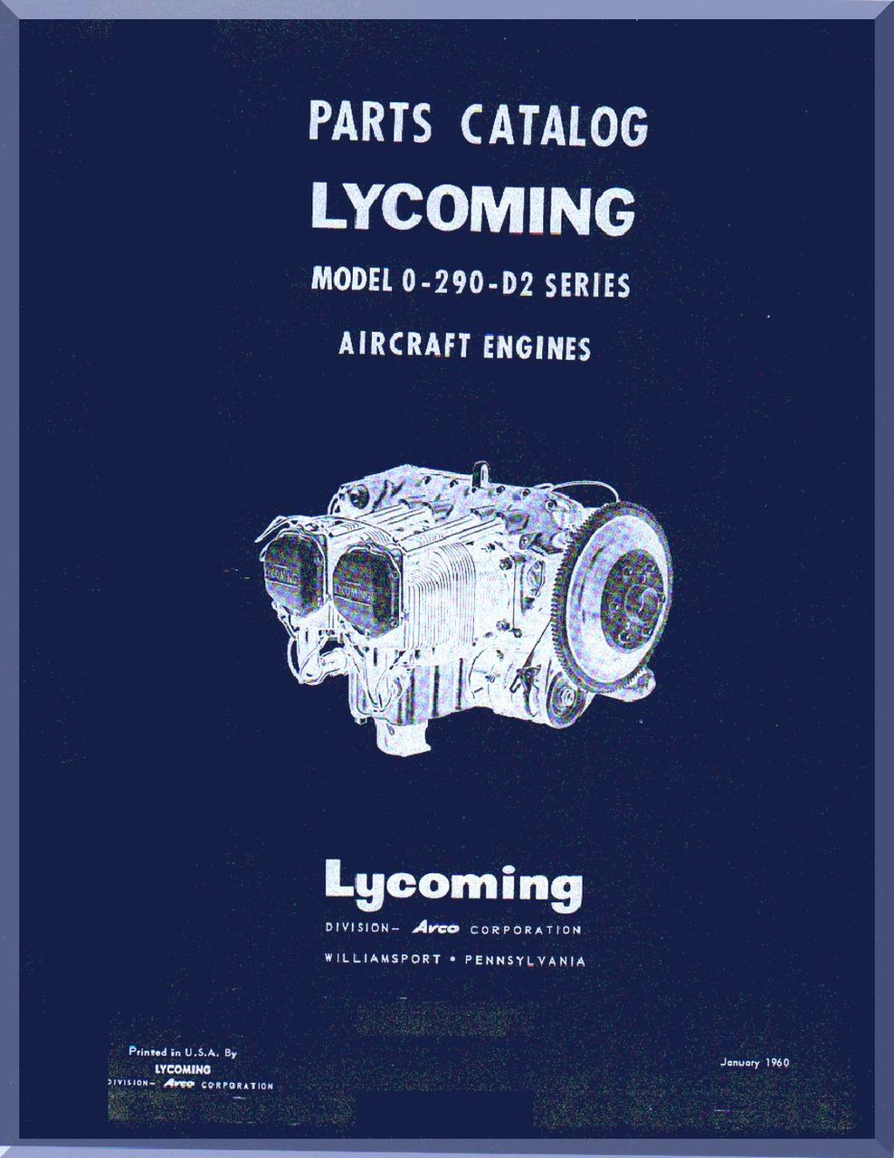 O290D2 Aircraft Engine Parts Catalog Manual ( English