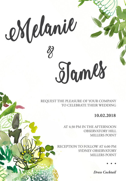 Bouquet Wedding Invitation Bouquet Wedding Invitation