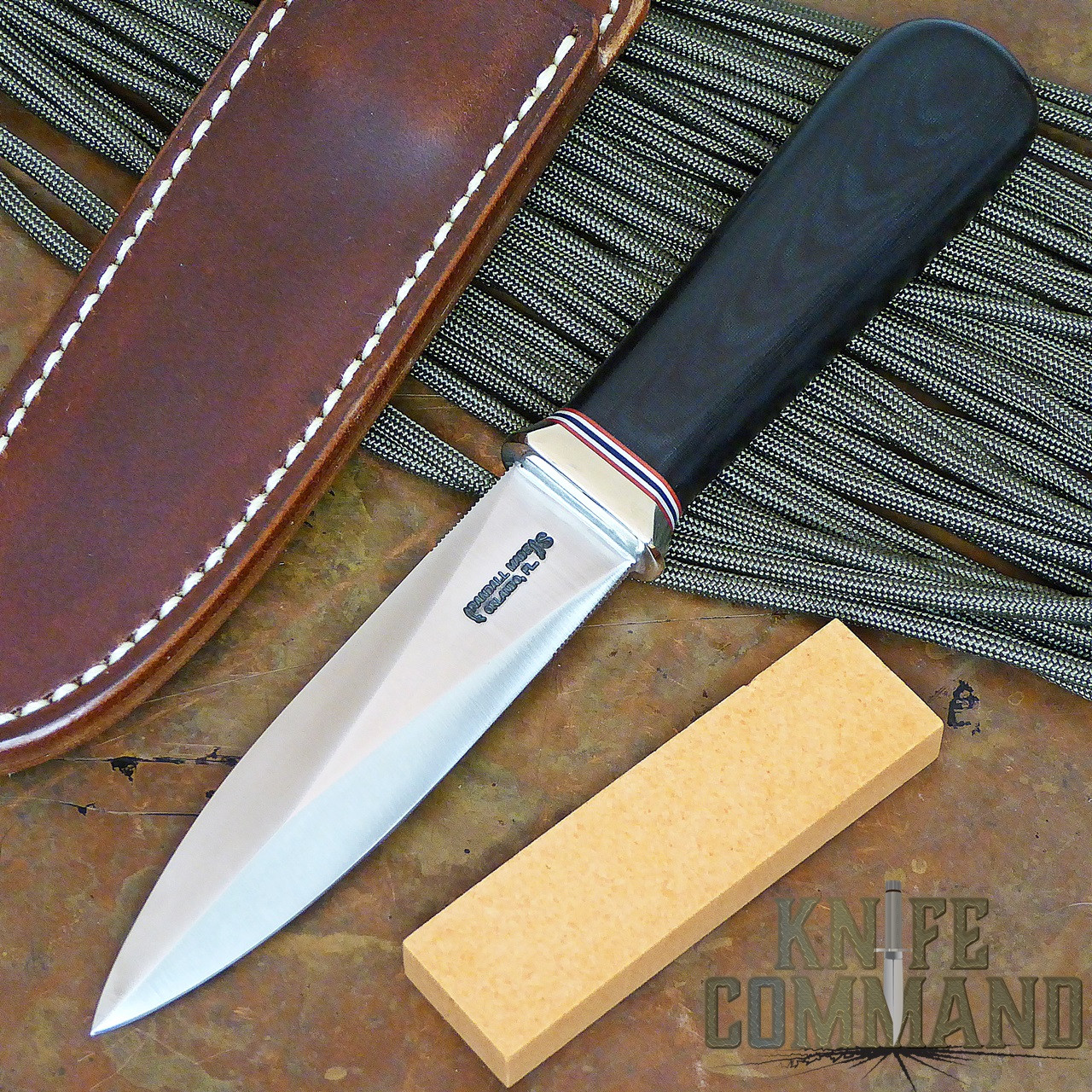 Randall Made Knives Model 24 Guardian Black Micarta Custom False Edge