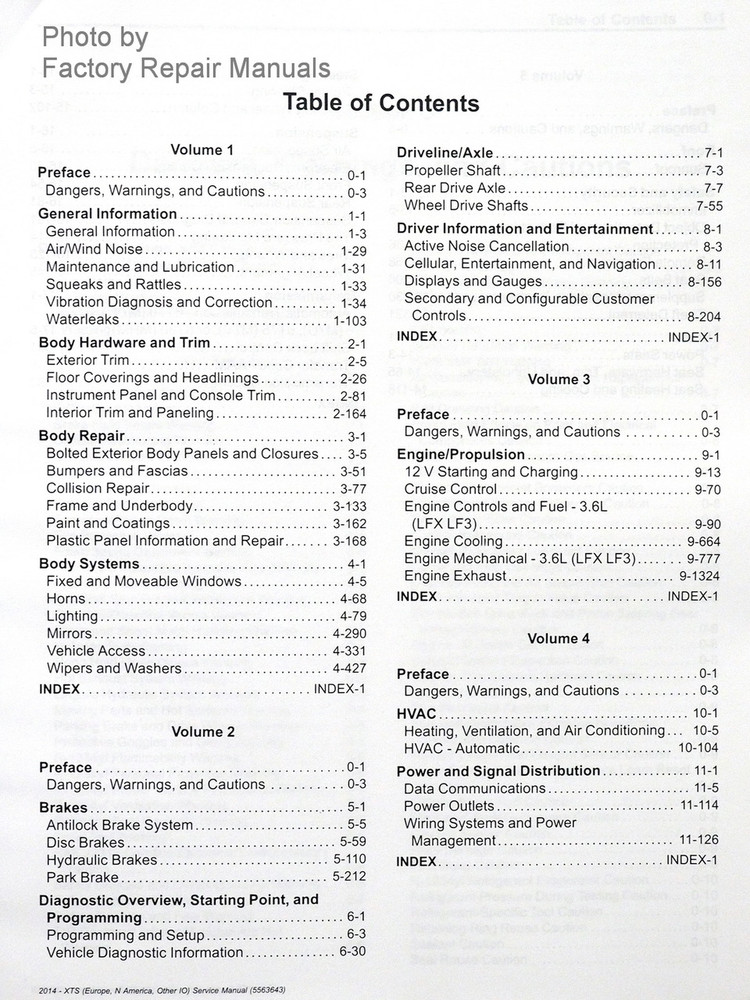 Cadillac Xts Service Manual