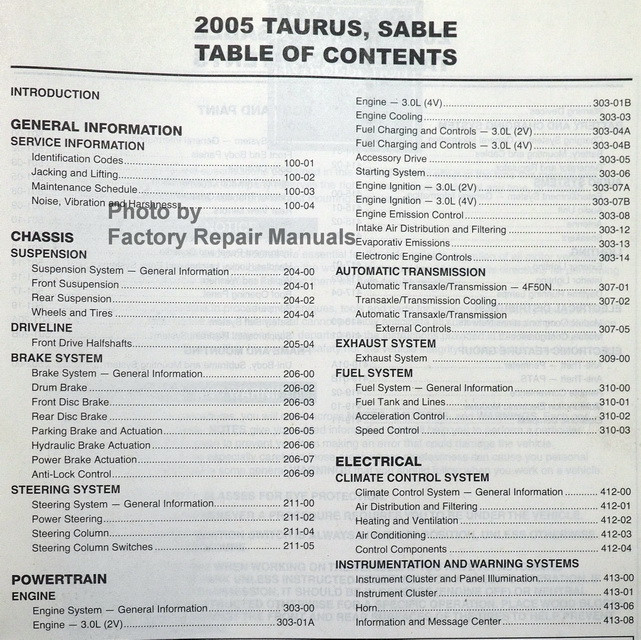 2005 taurus owners manual 2005 taurus owners manual
