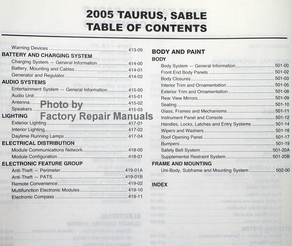 Mercury Sable - Owner s Manual - PDF ( Pages)