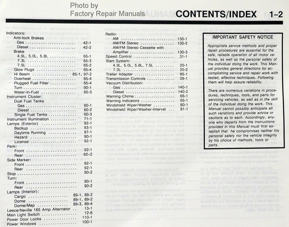 1991 Ford econoline van owners manual #10
