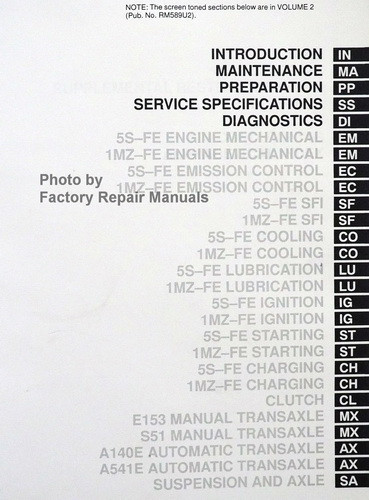 1998 toyota camry factory service manual #5