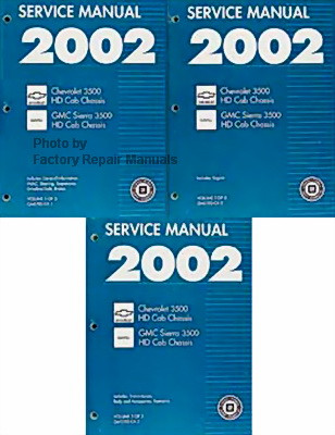  GMC Sierra Classic 3500 Chassis Cab Factory Service Repair Manual Set
