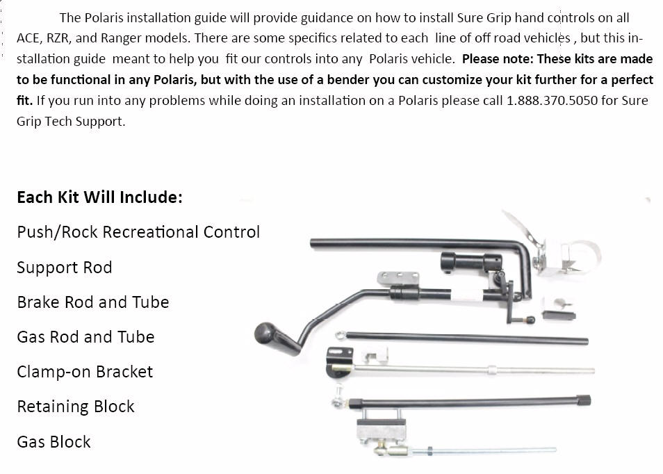 Hand Controls for Polaris