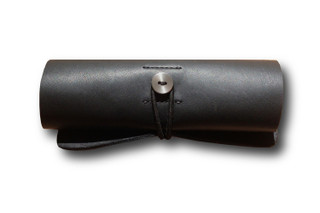 Black Ledr Tool Roll