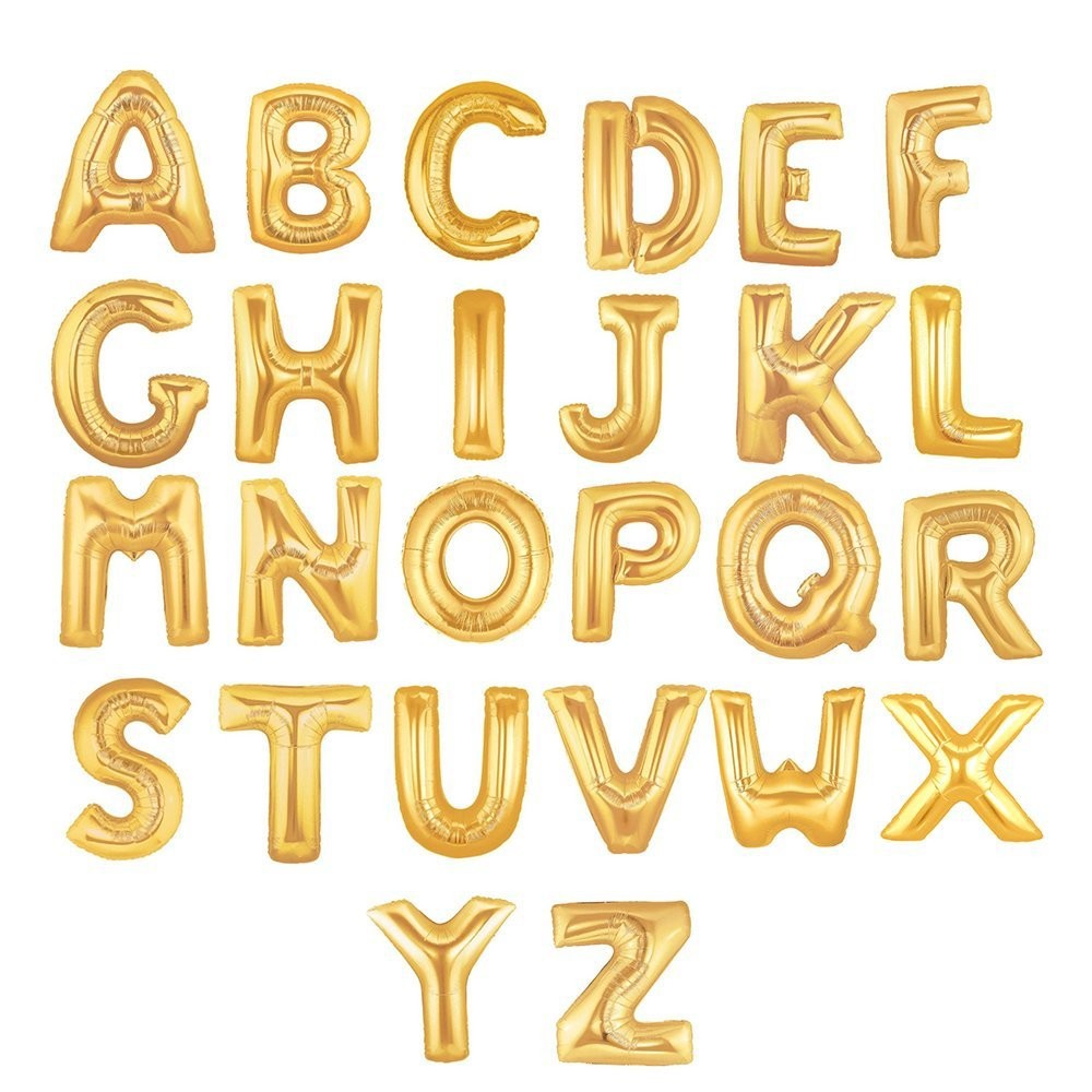 Balloons Specialty Balloons Alphabet Balloons Gold Alphabet