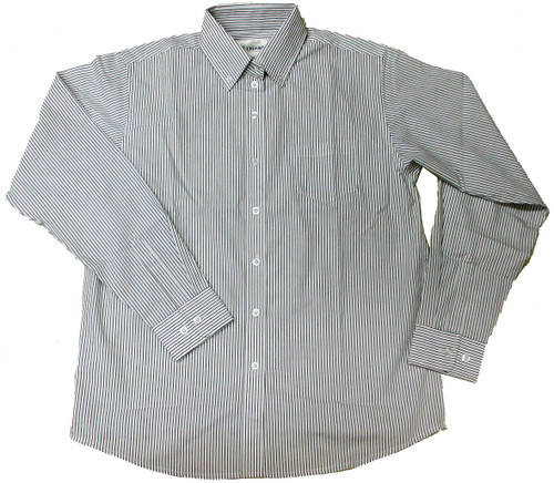 Junior Girls Broadcloth Striped Blouse Black/White