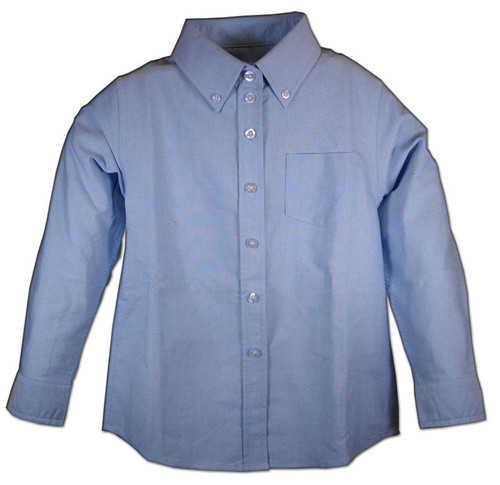 Girls Kids Oxford Blouses Blue or White