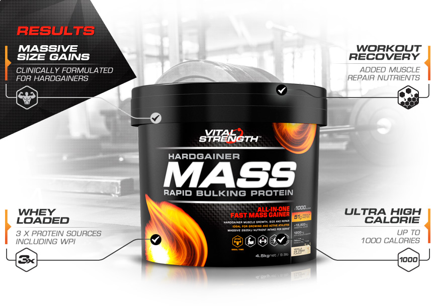 Hardgainer Mass Gain Bulking Protein Powder Vitalstrength