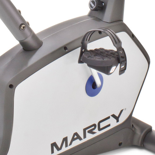 The Marcy Magnetic Resistance Upright Bike NS-1201U has pedal loops for added safety