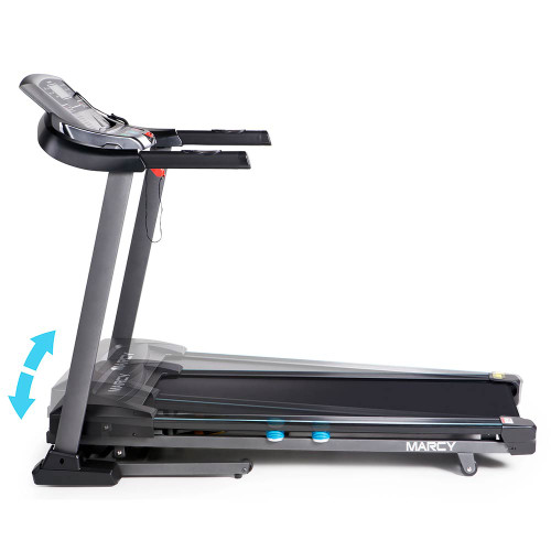 The Marcy Motorized Treadmill With Auto Incline JX-663SW automatically inclines and declines for a varied workout