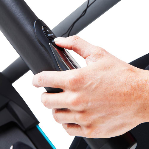 The Marcy Motorized Treadmill With Auto Incline JX-663SW has incline control at your fingertips