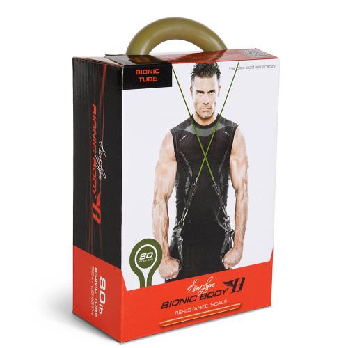 Long lasting Bionic Body 80 lb Resistance Band Inside of the package