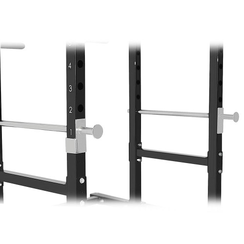 The Marcy Power Rack PM-3800 has bar catches to deliver a full body workout