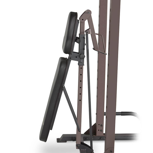 The Steelbody STB-98502 Power Tower with Foldable Bench has a bench that folds to save space