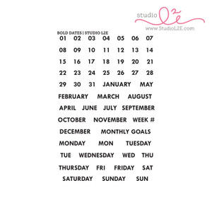 Bold Dates 4x6