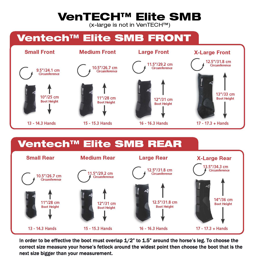 professional s choice ventech smb elite value 4 pack smb size chart