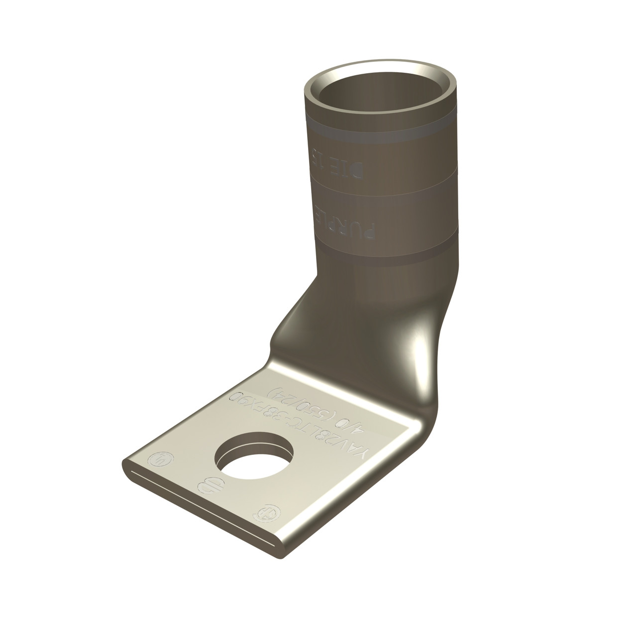 Burndy YAV2CLTC14FX90 90 Degree Copper Lug 2 AWG 1/4" (Brown