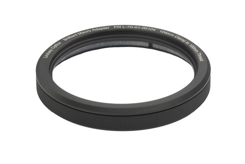 This adapter clamps to a 104mm lens barrel (Zeiss Ultra Prime LDS) and provides a 100mm thread with which other adapters can be attached.