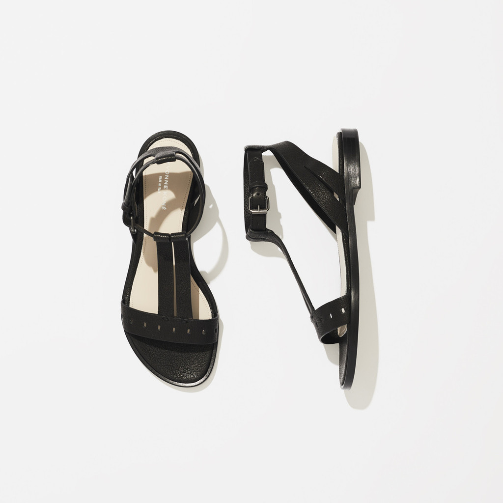 Black T-Strap Sandal