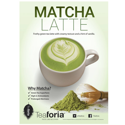 Teaforia Matcha Latte - A3 Poster POS Marketing Materials