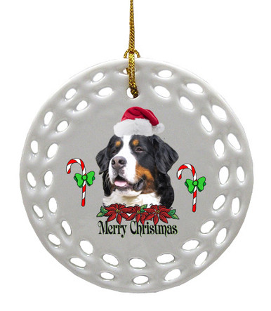 bernese mountain dog porcelain christmas ornament bernese mountain dog porcelain christmas ornament