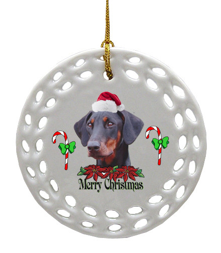 doberman porcelain christmas ornament doberman porcelain christmas ornament