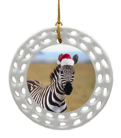 zebra porcelain christmas ornament zebra porcelain christmas ornament