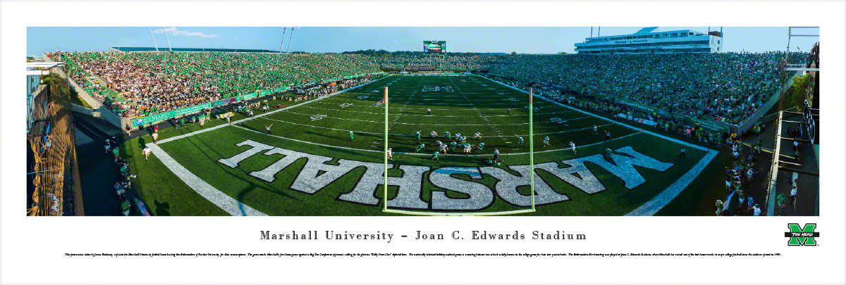 "Kelly Green-Out" Marshall Thundering Herd Panorama Poster