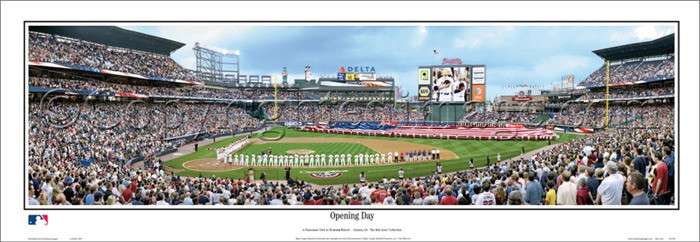 "Opening Day" Atlanta Braves at Turner Field Panoramic Poster