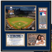 San Diego Padres at Petco Park Panoramic Framed Poster - the