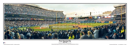 "Final Opening Day at Yankee Stadium" 13.5" x 39" Standard Frame