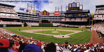 "First Arlington Pitch" Texas Rangers Print