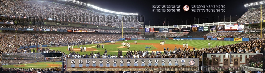 "Last Night" New York Yankees at Yankee Stadium Panoramic Poster