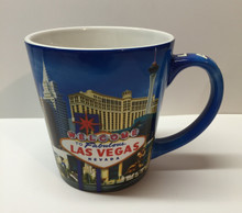 Las Vegas Welcome Sign Black Gold Coffee Cup Direct Order Center Las Vegas Sign Coffee Mug Cup Blue Skyline